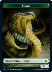 Spirit // Snake Double-Sided Token [Innistrad: Midnight Hunt Commander Tokens] | Deep Dive Games St. Marys