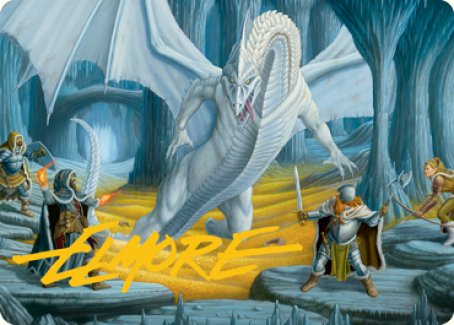 Cave of the Frost Dragon Art Card (Gold-Stamped Signature) [Dungeons & Dragons: Adventures in the Forgotten Realms Art Series] | Deep Dive Games St. Marys