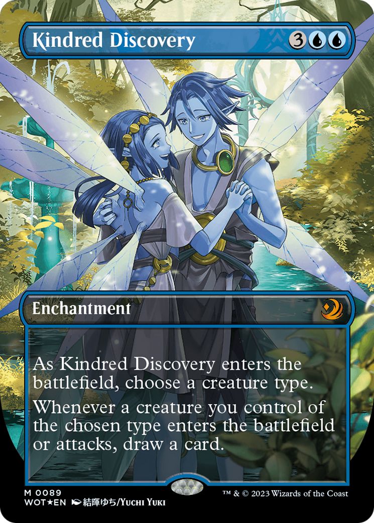 Kindred Discovery (Anime Borderless) (Confetti Foil) [Wilds of Eldraine: Enchanting Tales] | Deep Dive Games St. Marys