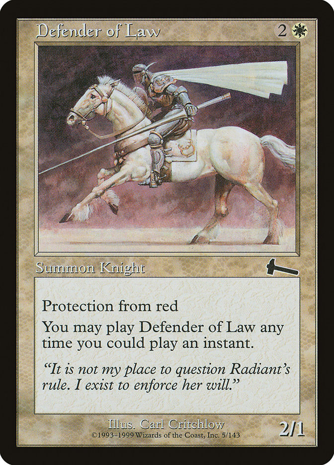 Defender of Law [Urza's Legacy] | Deep Dive Games St. Marys