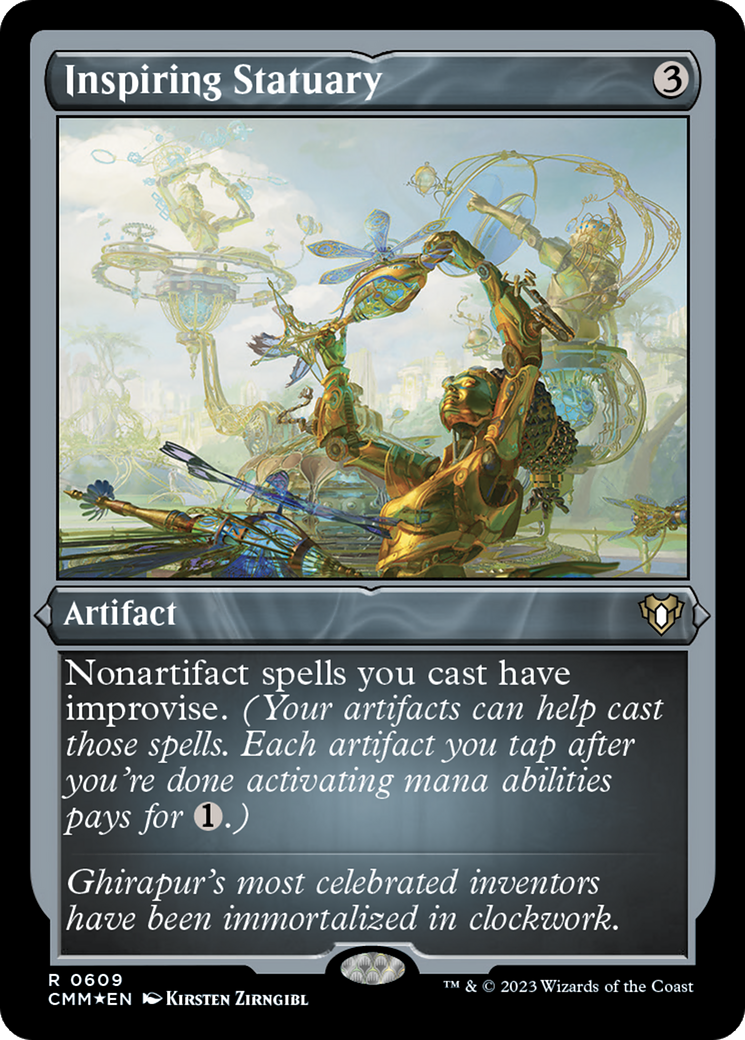 Inspiring Statuary (Foil Etched) [Commander Masters] | Deep Dive Games St. Marys