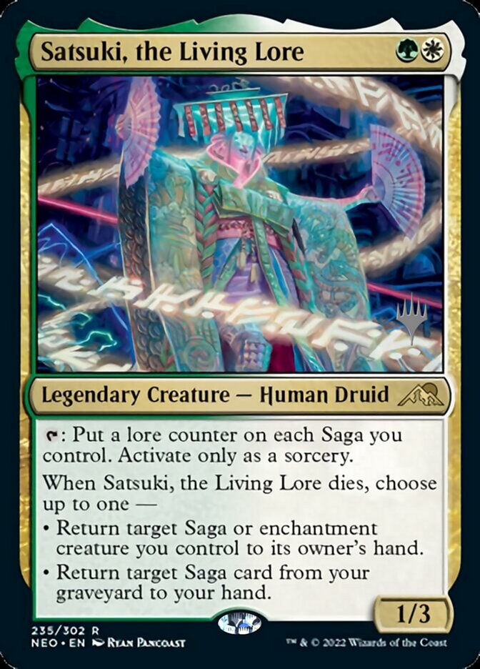 Satsuki, the Living Lore (Promo Pack) [Kamigawa: Neon Dynasty Promos] | Deep Dive Games St. Marys