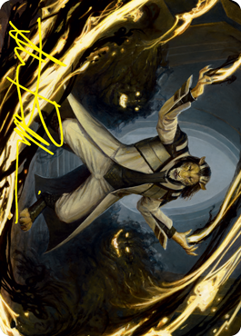 Leonin Lightscribe Art Card (Gold-Stamped Signature) [Strixhaven: School of Mages Art Series] | Deep Dive Games St. Marys