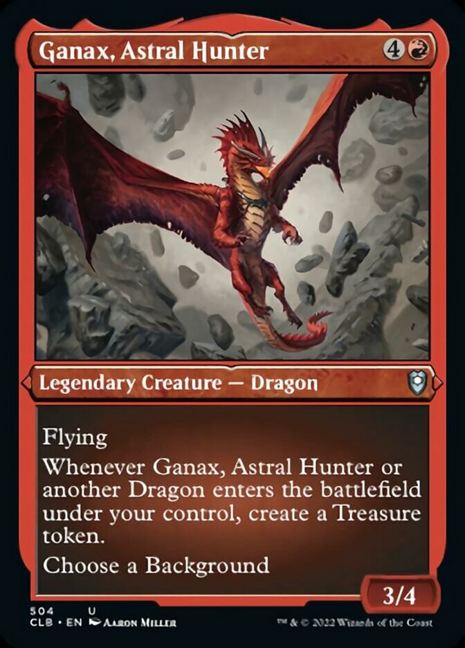 Ganax, Astral Hunter (Foil Etched) [Commander Legends: Battle for Baldur's Gate] | Deep Dive Games St. Marys