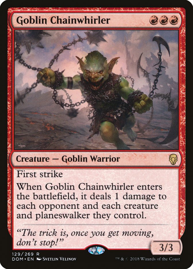 Goblin Chainwhirler [Dominaria] | Deep Dive Games St. Marys