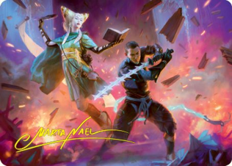 Explosive Entry Art Card (Gold-Stamped Signature) [Kamigawa: Neon Dynasty Art Series] | Deep Dive Games St. Marys