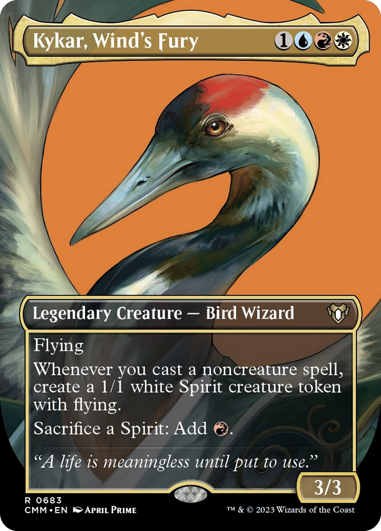 Kykar, Wind's Fury (Borderless Profile) [Commander Masters] | Deep Dive Games St. Marys