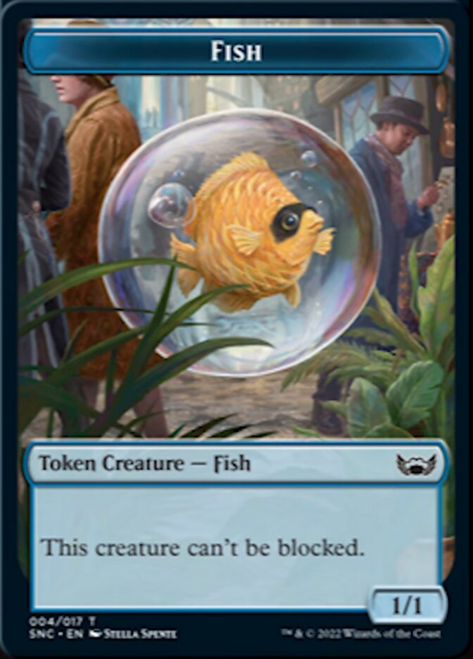 Fish // Dog Double-Sided Token [Streets of New Capenna Tokens] | Deep Dive Games St. Marys
