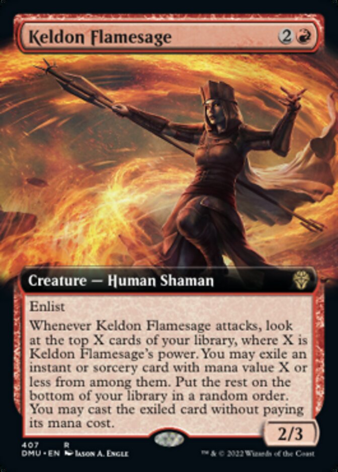 Keldon Flamesage (Extended Art) [Dominaria United] | Deep Dive Games St. Marys