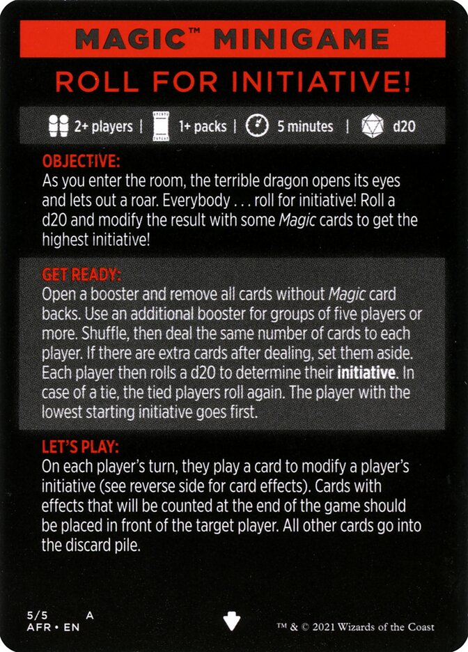 Roll for Initiative (Magic Minigame) [Dungeons & Dragons: Adventures in the Forgotten Realms Minigame] | Deep Dive Games St. Marys