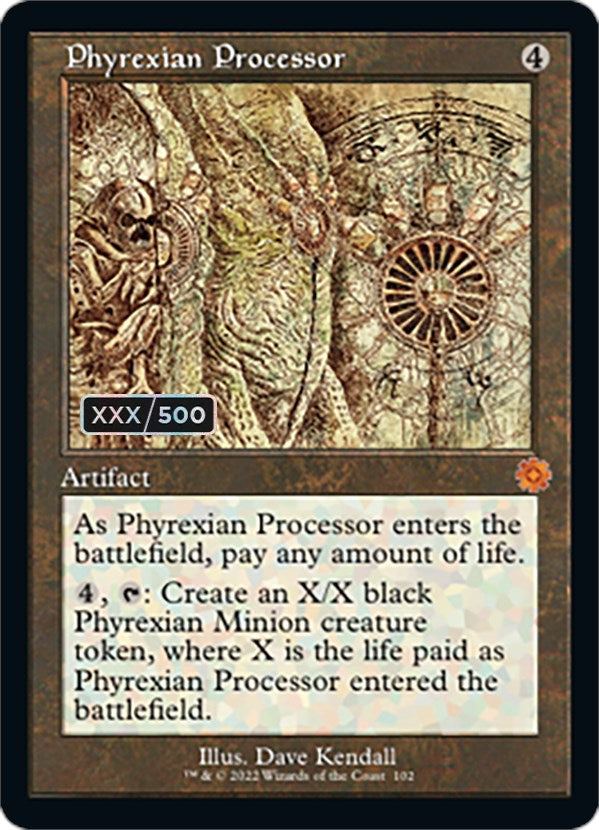 Phyrexian Processor (Retro Schematic) (Serialized) [The Brothers' War Retro Artifacts] | Deep Dive Games St. Marys