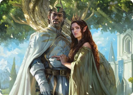 Aragorn and Arwen, Wed Art Card [The Lord of the Rings: Tales of Middle-earth Art Series] | Deep Dive Games St. Marys