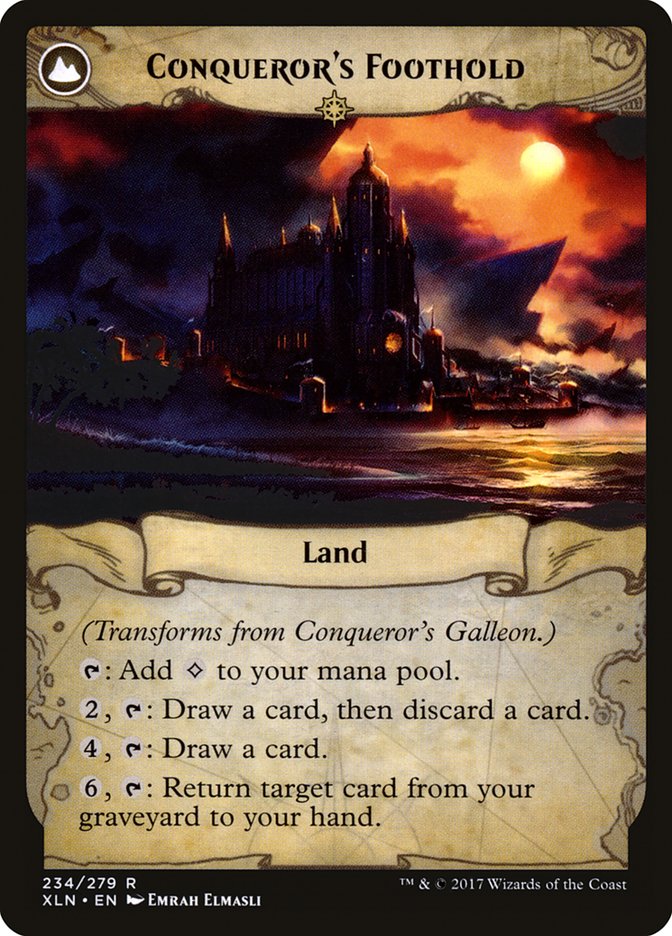 Conqueror's Galleon // Conqueror's Foothold [Ixalan] | Deep Dive Games St. Marys