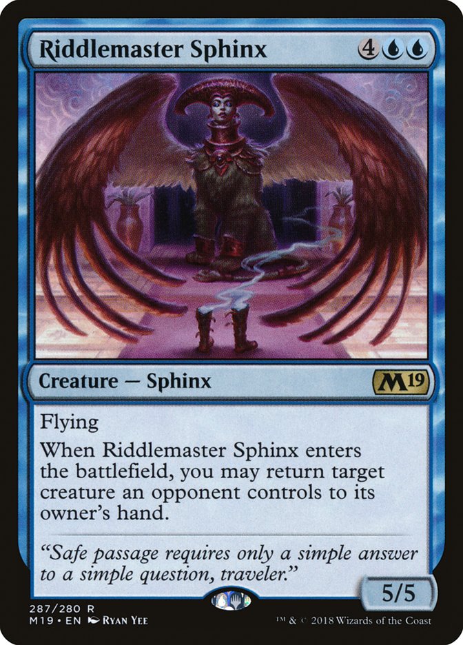 Riddlemaster Sphinx [Core Set 2019] | Deep Dive Games St. Marys