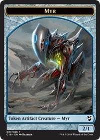 Myr (007) // Construct (020) Double-Sided Token [Commander 2018 Tokens] | Deep Dive Games St. Marys