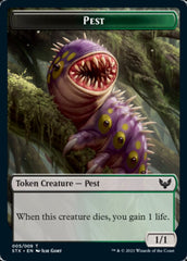 Food // Pest Double-Sided Token [Commander 2021 Tokens] | Deep Dive Games St. Marys