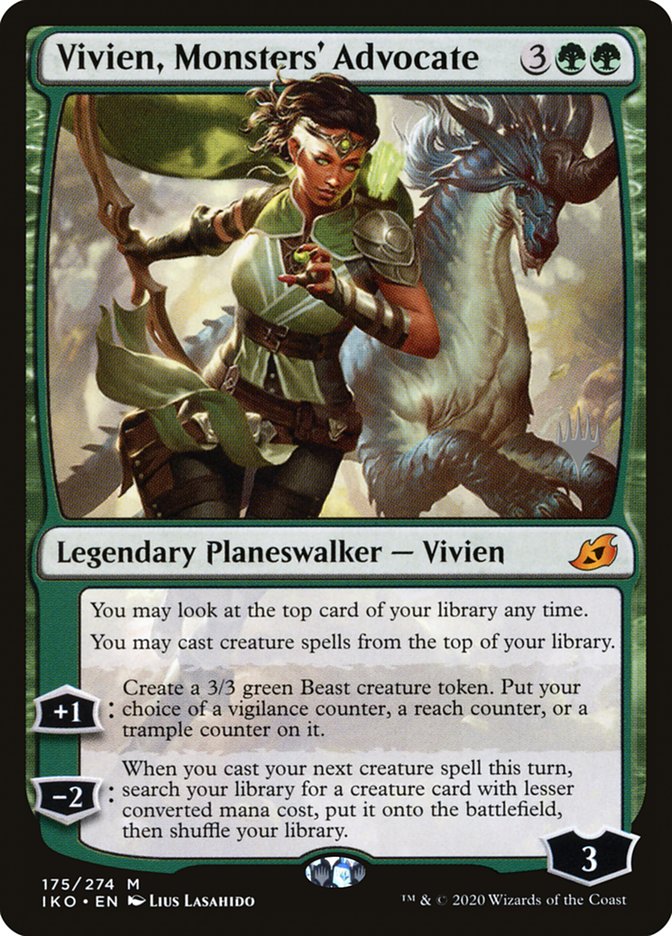 Vivien, Monsters' Advocate (Promo Pack) [Ikoria: Lair of Behemoths Promos] | Deep Dive Games St. Marys