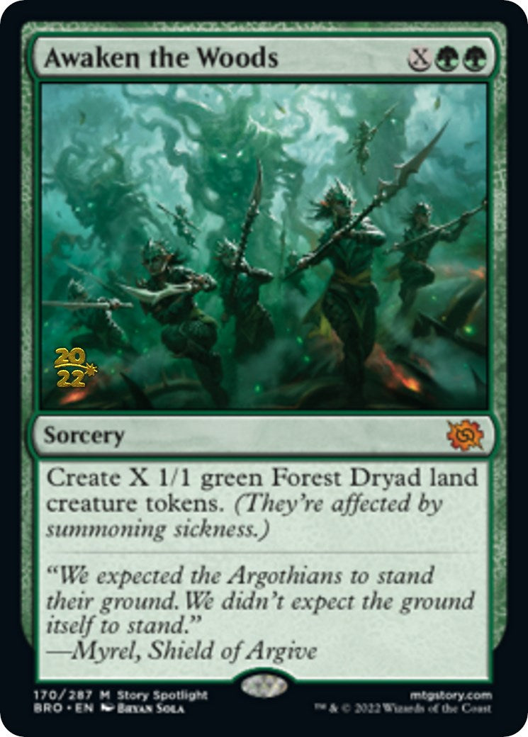 Awaken the Woods [The Brothers' War Prerelease Promos] | Deep Dive Games St. Marys