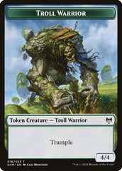 Human Warrior // Troll Warrior Double-Sided Token [Kaldheim Tokens] | Deep Dive Games St. Marys