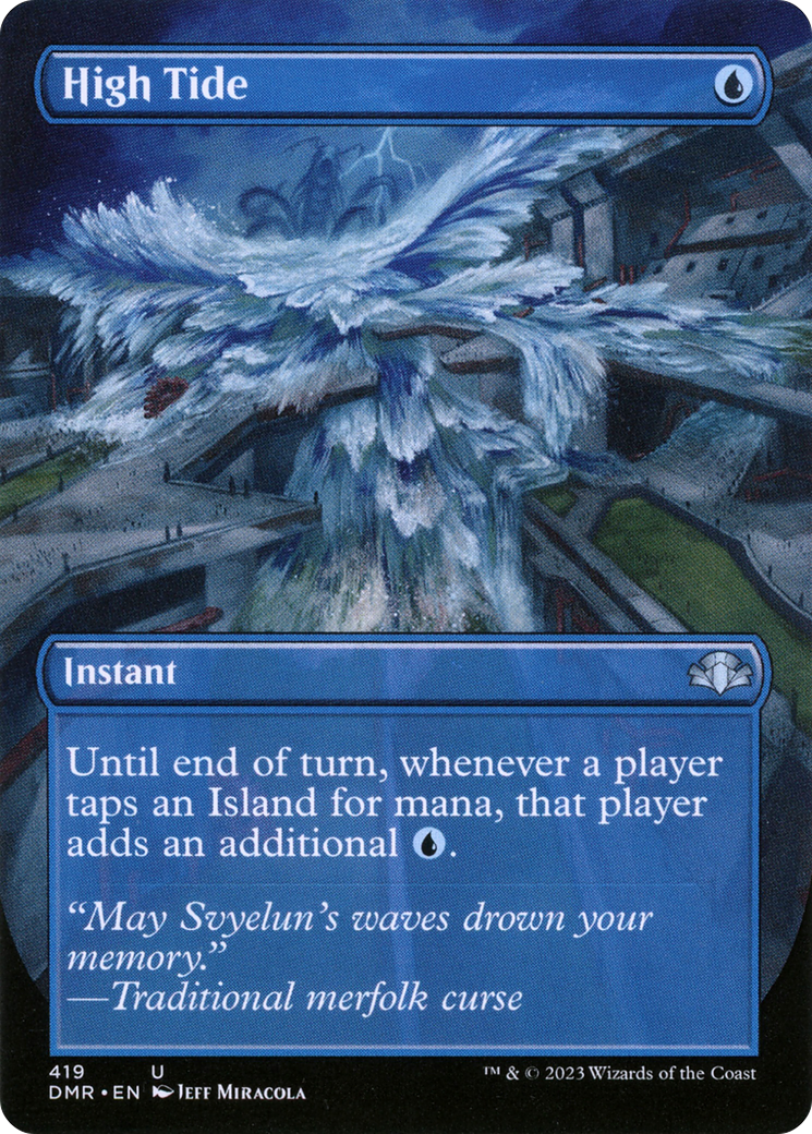 High Tide (Borderless Alternate Art) [Dominaria Remastered] | Deep Dive Games St. Marys
