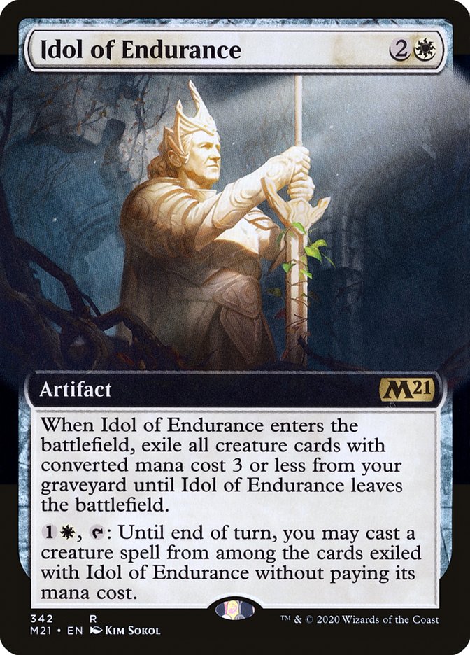 Idol of Endurance (Extended Art) [Core Set 2021] | Deep Dive Games St. Marys