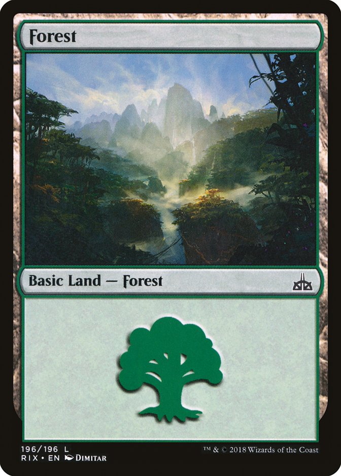 Forest (196) [Rivals of Ixalan] | Deep Dive Games St. Marys