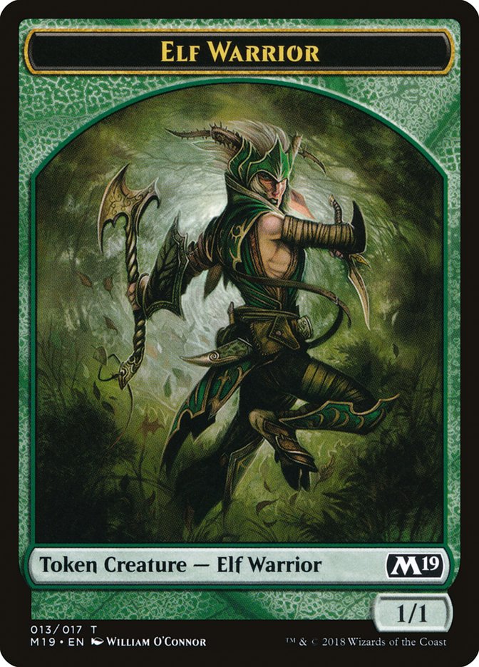 Elf Warrior Token [Core Set 2019 Tokens] | Deep Dive Games St. Marys