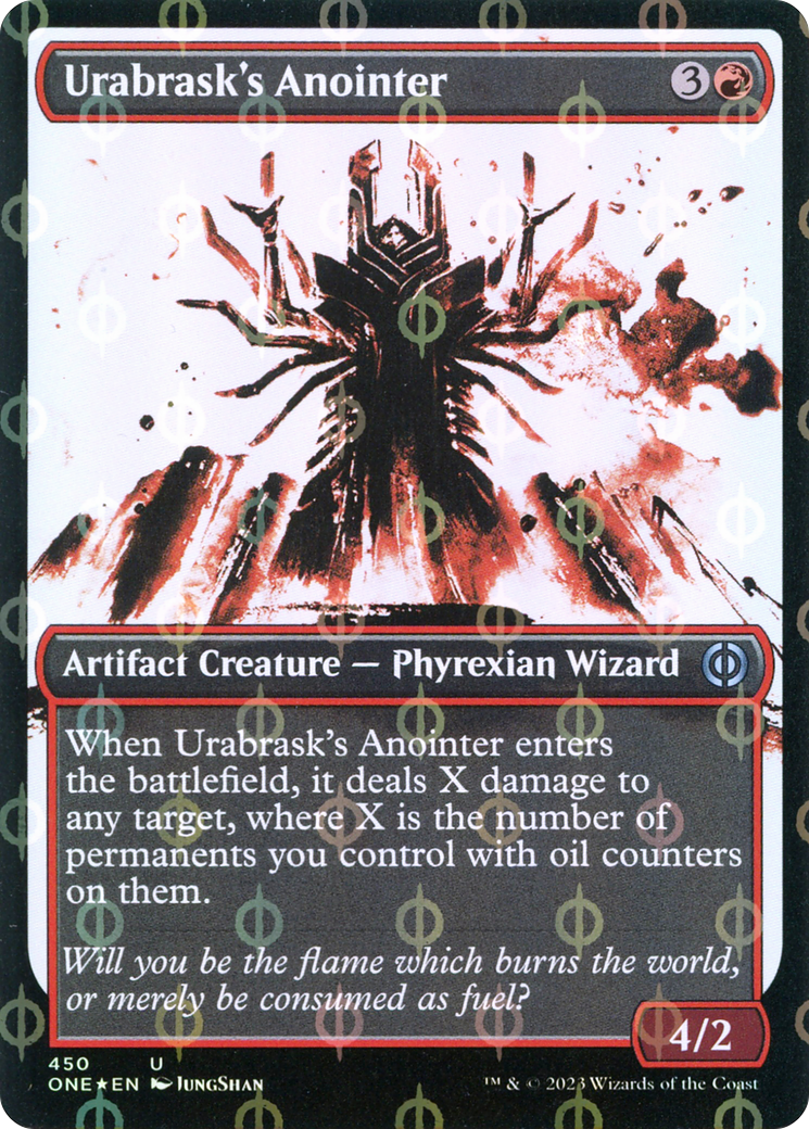 Urabrask's Anointer (Showcase Ichor Step-and-Compleat Foil) [Phyrexia: All Will Be One] | Deep Dive Games St. Marys