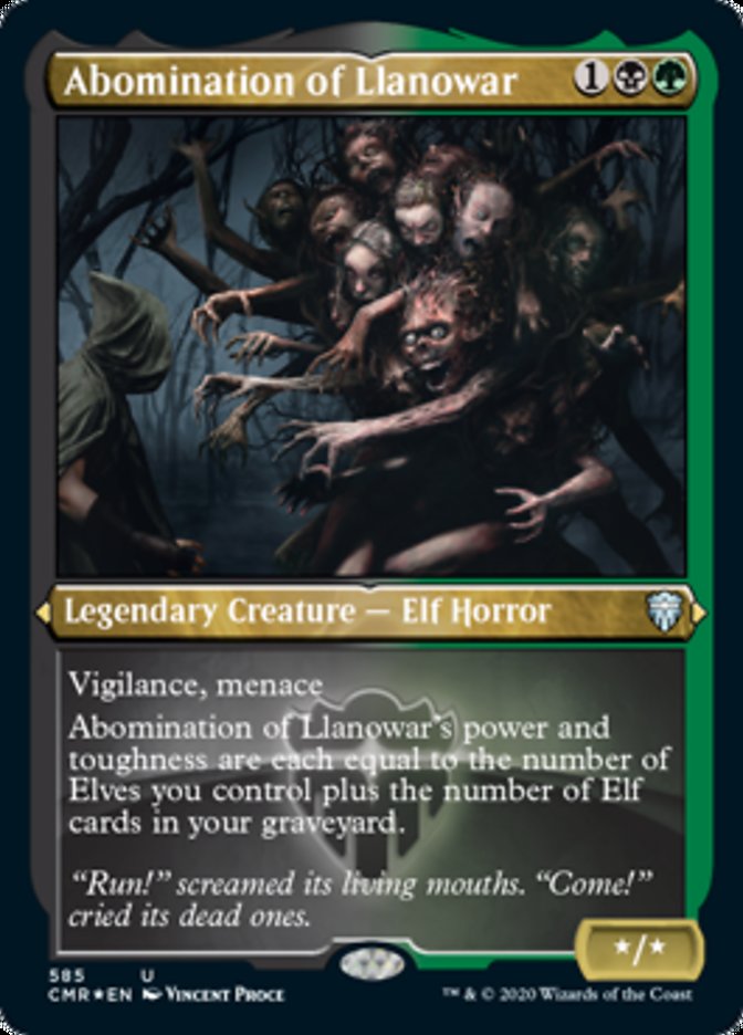 Abomination of Llanowar (Etched) [Commander Legends] | Deep Dive Games St. Marys