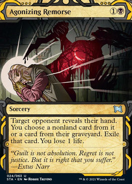 Agonizing Remorse (Foil Etched) [Strixhaven: School of Mages Mystical Archive] | Deep Dive Games St. Marys