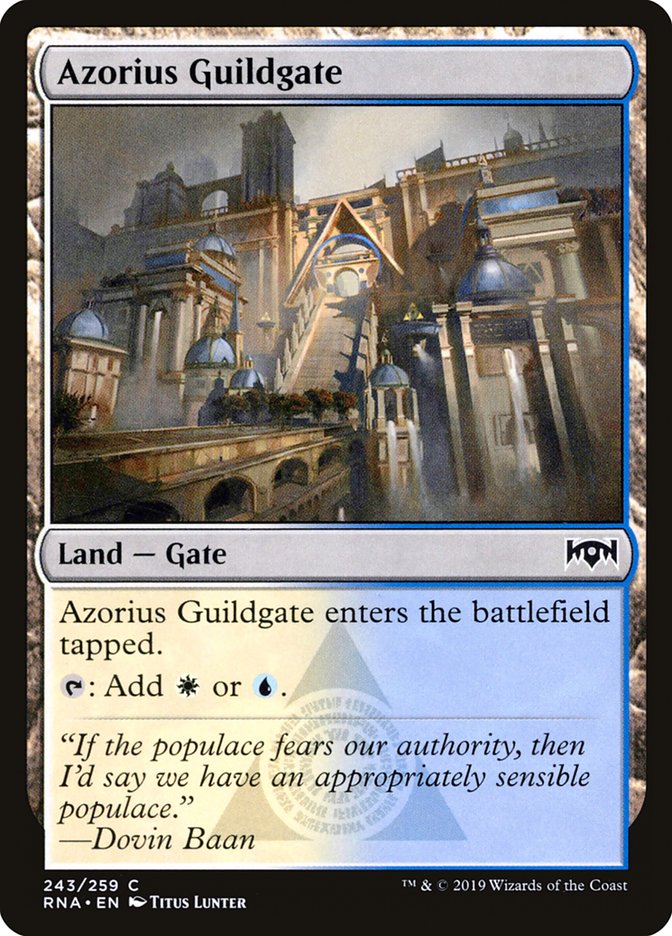 Azorius Guildgate (243/259) [Ravnica Allegiance] | Deep Dive Games St. Marys