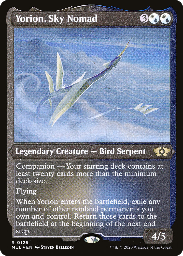 Yorion, Sky Nomad (Foil Etched) [Multiverse Legends] | Deep Dive Games St. Marys