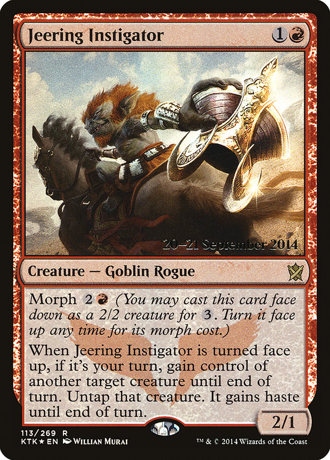 Jeering Instigator [Khans of Tarkir Prerelease Promos] | Deep Dive Games St. Marys