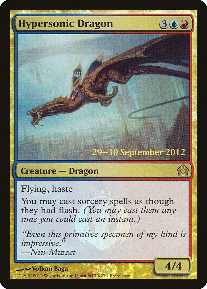 Hypersonic Dragon [Return to Ravnica Prerelease Promos] | Deep Dive Games St. Marys