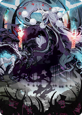 Echo of Death's Wail Art Card [Kamigawa: Neon Dynasty Art Series] | Deep Dive Games St. Marys