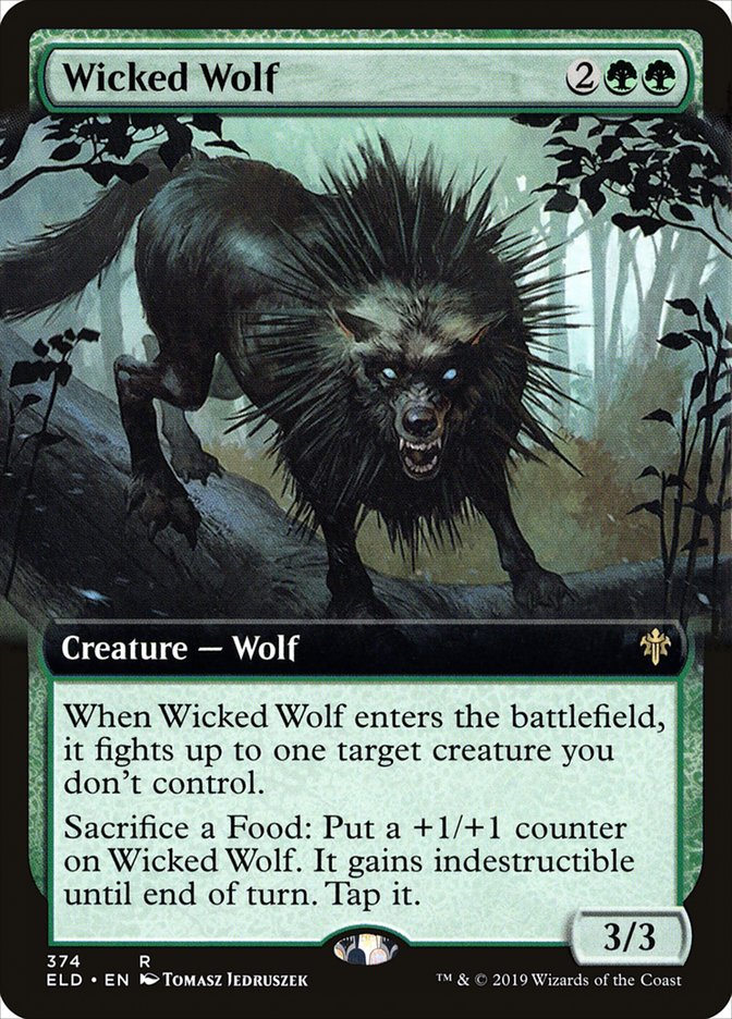 Wicked Wolf (Extended Art) [Throne of Eldraine] | Deep Dive Games St. Marys