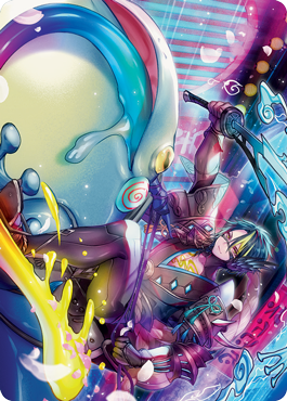 Tatsunari, Toad Rider Art Card [Kamigawa: Neon Dynasty Art Series] | Deep Dive Games St. Marys