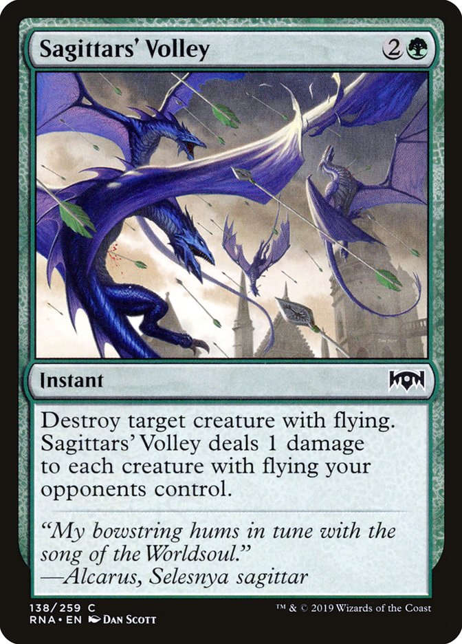 Sagittars' Volley [Ravnica Allegiance] | Deep Dive Games St. Marys