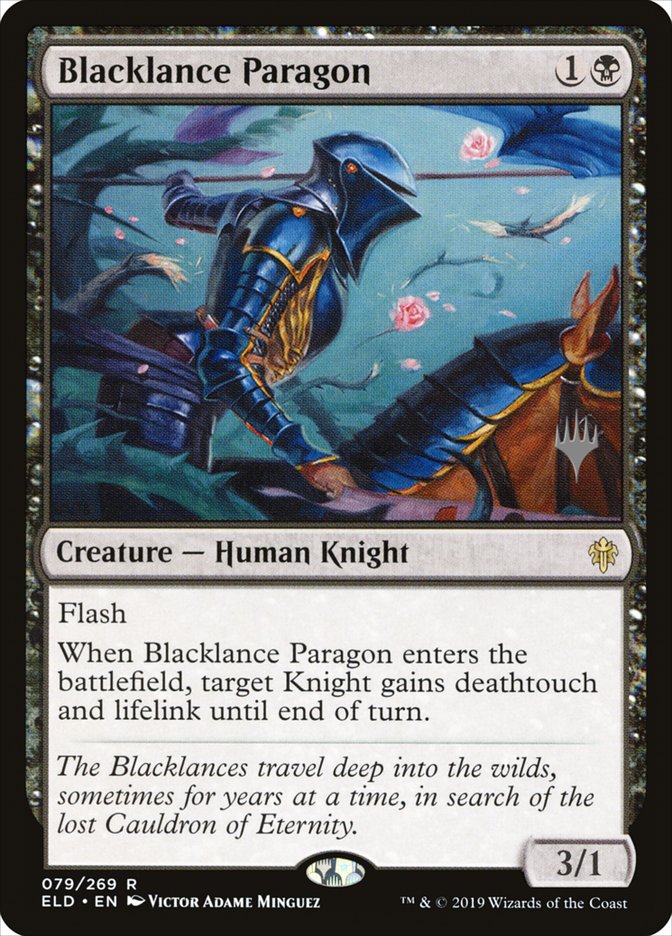 Blacklance Paragon (Promo Pack) [Throne of Eldraine Promos] | Deep Dive Games St. Marys