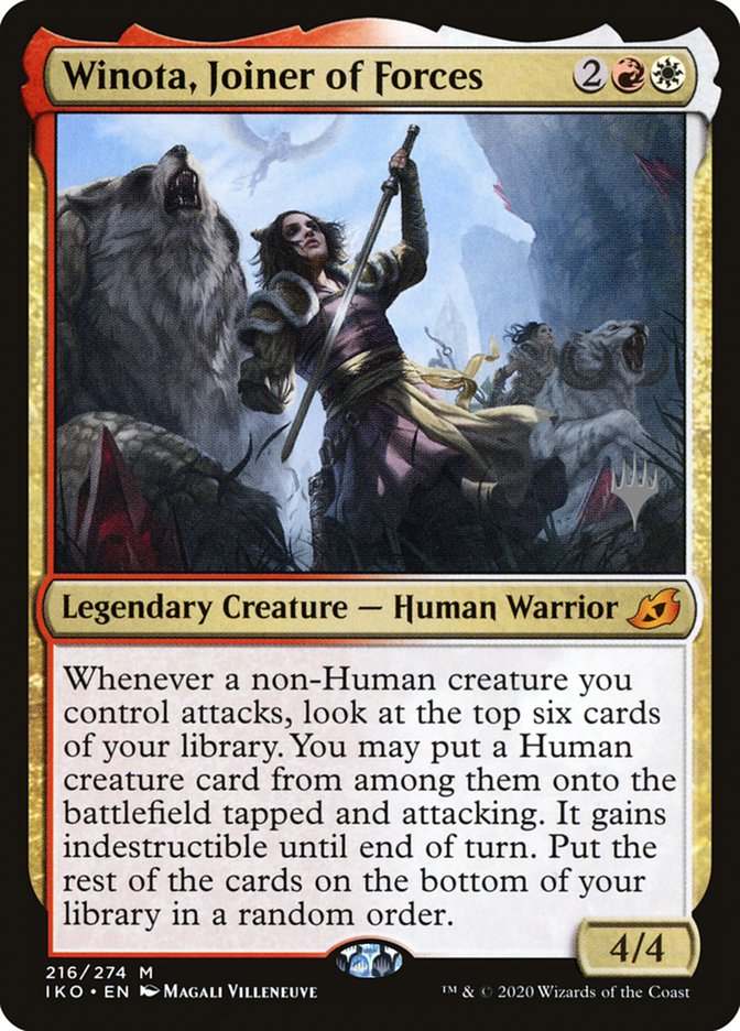 Winota, Joiner of Forces (Promo Pack) [Ikoria: Lair of Behemoths Promos] | Deep Dive Games St. Marys