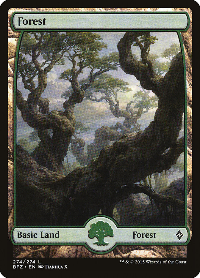 Forest (274) [Battle for Zendikar] | Deep Dive Games St. Marys