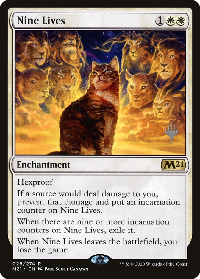 Nine Lives (Promo Pack) [Core Set 2021 Promos] | Deep Dive Games St. Marys