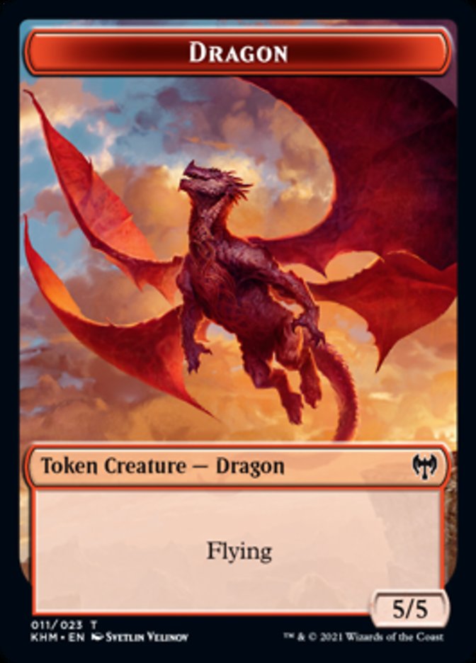 Dragon Token [Kaldheim Tokens] | Deep Dive Games St. Marys