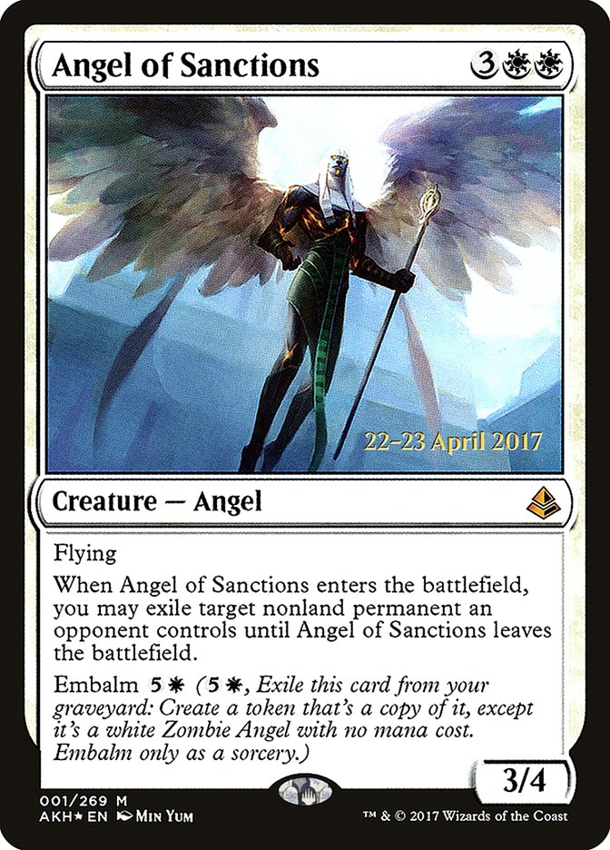 Angel of Sanctions [Amonkhet Prerelease Promos] | Deep Dive Games St. Marys