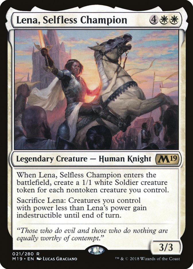 Lena, Selfless Champion [Core Set 2019] | Deep Dive Games St. Marys
