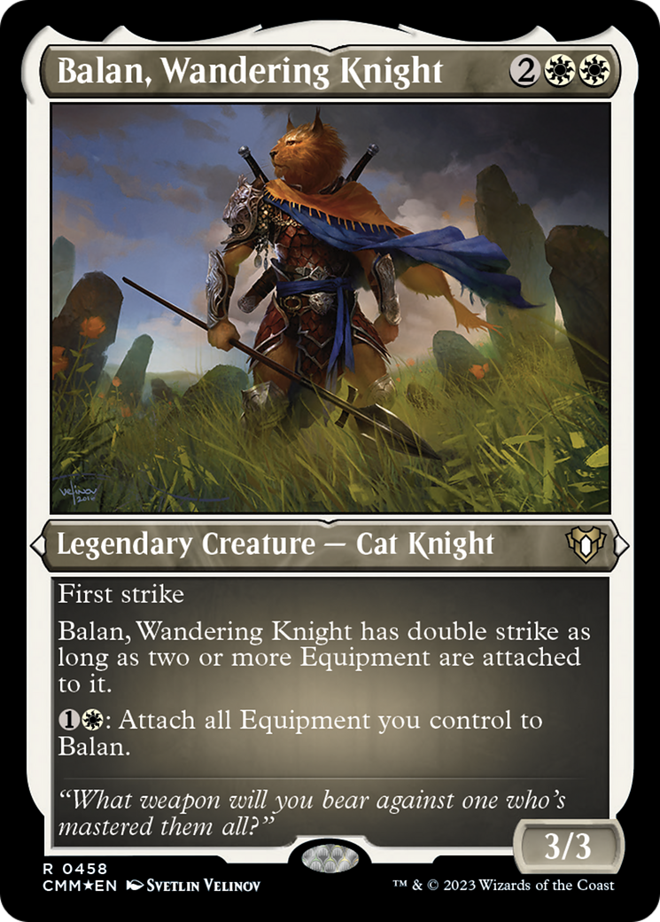 Balan, Wandering Knight (Foil Etched) [Commander Masters] | Deep Dive Games St. Marys