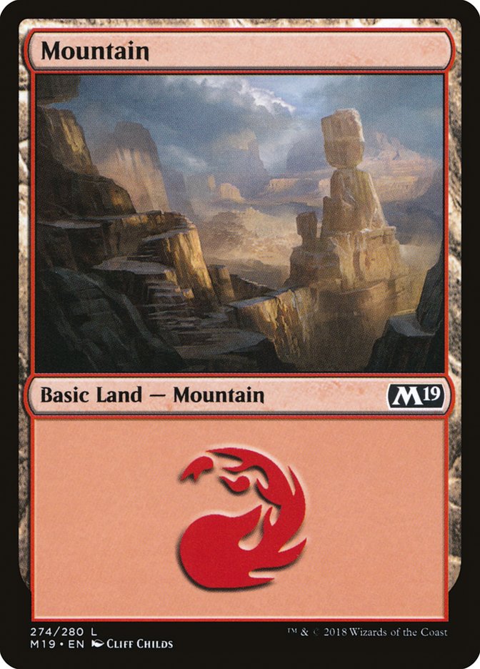 Mountain (274) [Core Set 2019] | Deep Dive Games St. Marys