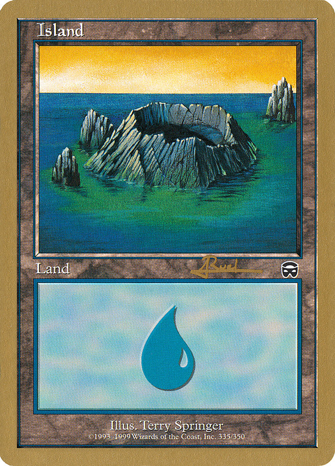 Island (335) (Antoine Ruel) [World Championship Decks 2001] | Deep Dive Games St. Marys