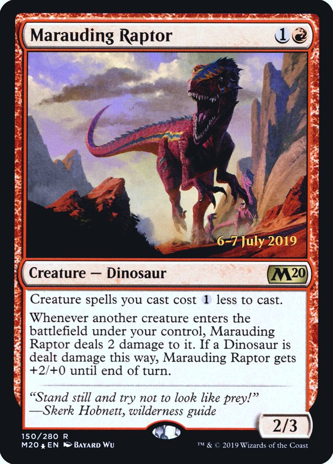 Marauding Raptor [Core Set 2020 Prerelease Promos] | Deep Dive Games St. Marys