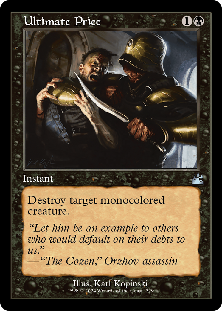 Ultimate Price (Retro Frame) [Ravnica Remastered] | Deep Dive Games St. Marys